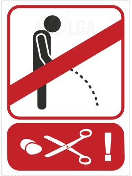 Sticker Urination is prohibited